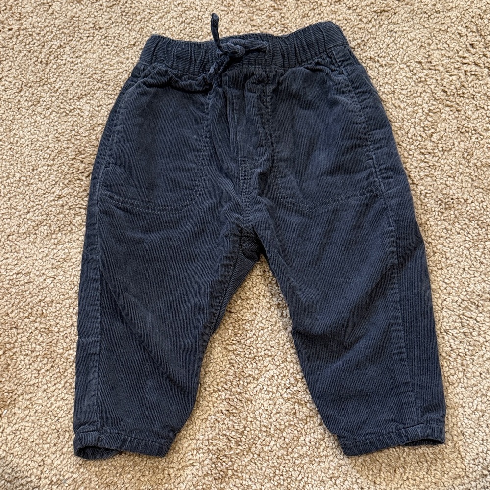Zara Kids Charcoal Gray Corduroy Trousers